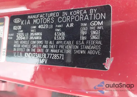 2020 Kia Soul Lx from USA, damaged, VIN KNDJ23AU3L7728571